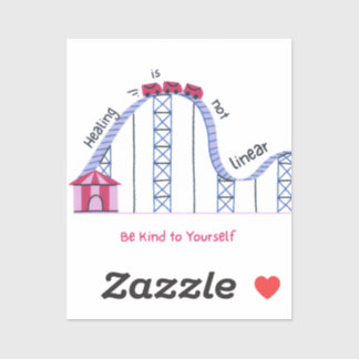 Pegatina 'Healing Isn't Linear' Be Kind to Yourself Sticker