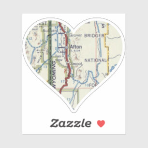 Pegatina Heart Afton WY