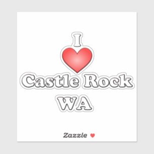 Pegatina Heart Castle Rock WA