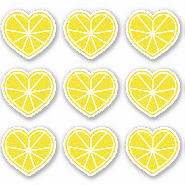 Pegatina Heart Lemon (Anverso)