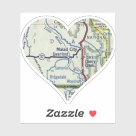 Pegatina Heart Malad City Idaho
