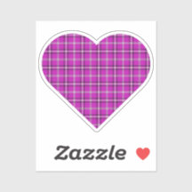 Heart Plaid Pink Purple Black