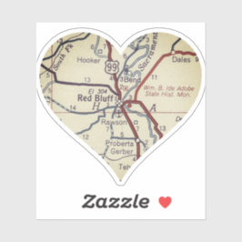 Pegatina Heart Red Bluff California