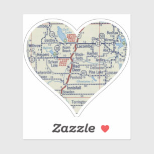 Pegatina Heart Red Deer Alberta