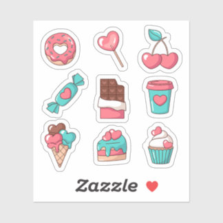 Pegatina Heart Shaped Desserts Stickers