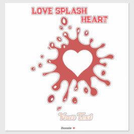 Pegatina Heart Splash Art – Creative Love Expression Design
