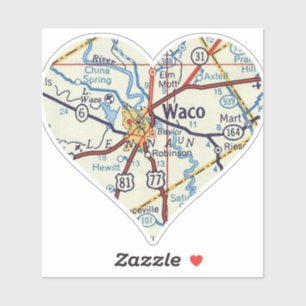 Pegatina Heart Waco Texas