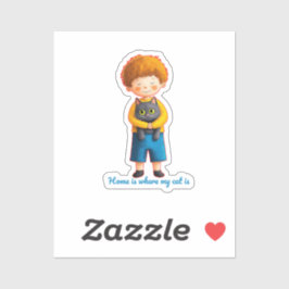 Pegatina  Heartwarming Feline Love