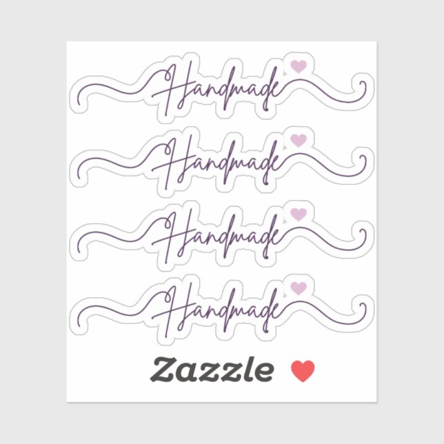 Pegatina Hecho a Mano con Amor Empaquetado para Pequeños Ne (Hoja)