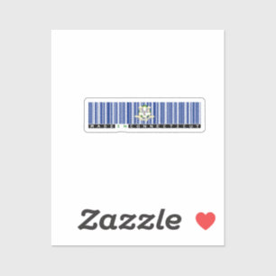 Pegatina Hecho en Connecticut   Diseño de bandera de código