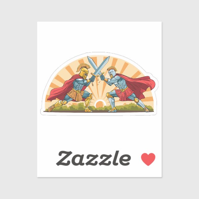 Pegatina Hector and Achilles (Hoja)