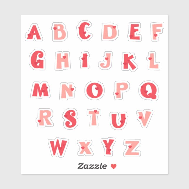 Pegatina Hedge Hugs Lowercase Alphabet Stickers | Cute Hedg (Hoja)
