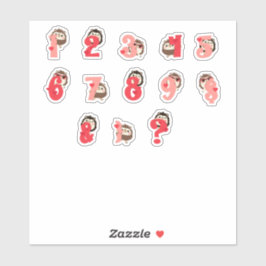 Pegatina Hedge Hugs Number Stickers | Cute Hedgehog Letter