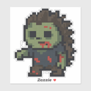 Pegatina hedgehog zombie 6x6
