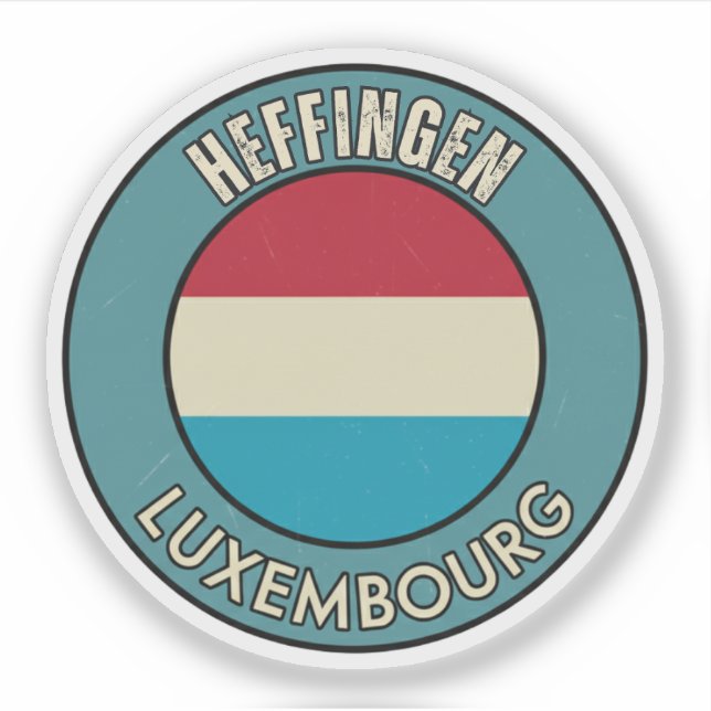 Pegatina Heffingen, Luxemburgo (Anverso)