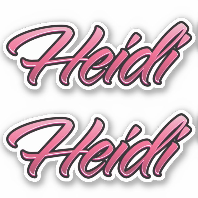 Pegatina Heidi faded pink Aufkleber Sticker Stickerset (Anverso)