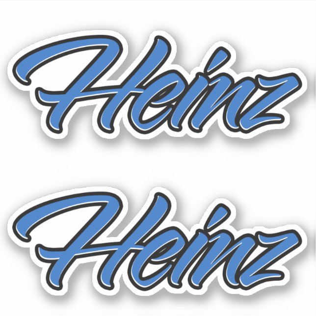 Pegatina Heinz Name blue Aufkleber Sticker Stickerset (Anverso)