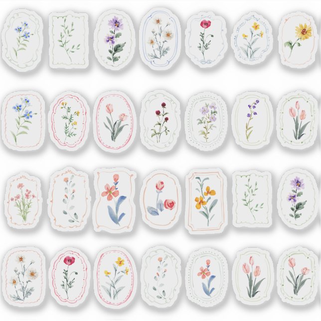 Pegatina Heirloom Rose Ribbon and Stork Baby Shower  (Anverso)