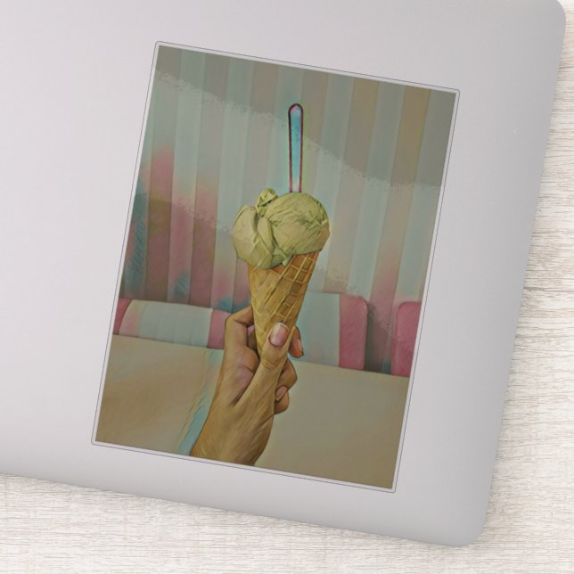 Pegatina Helado de chocolate (Detalle)