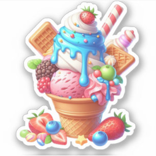 Pegatina helado delicioso