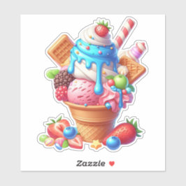 Pegatina helado delicioso