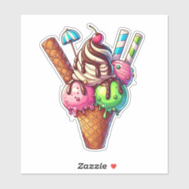 Pegatina helado delicioso