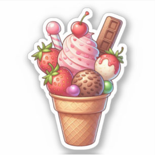 Pegatina helado delicioso