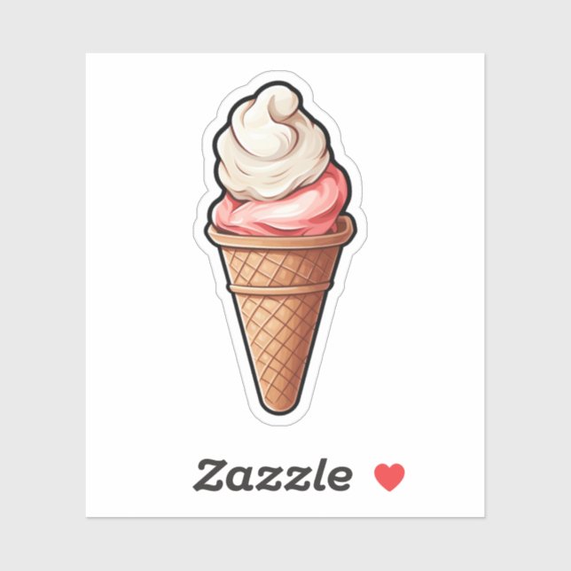 Pegatina helado personalizado (Hoja)