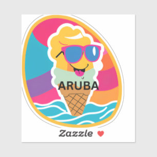 Pegatina Helado y aruba