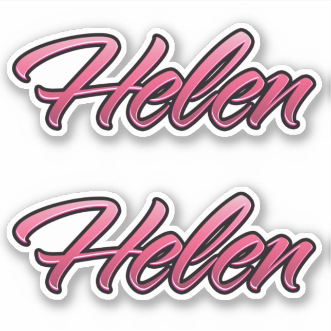 Pegatina Helen faded pink Aufkleber Sticker Stickerset (Anverso)