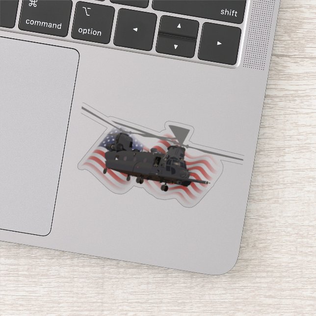 Pegatina Helicóptero militar MH-47 Chinook (Detalle)