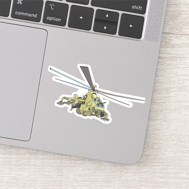 Pegatina Helicóptero personalizado "Hind" (Detalle)