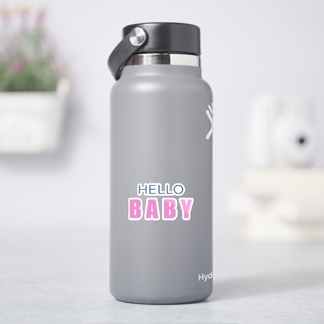 Pegatina Hello Baby Shower Sticker (hidrofrasco)