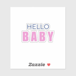 Pegatina Hello Baby Shower Sticker