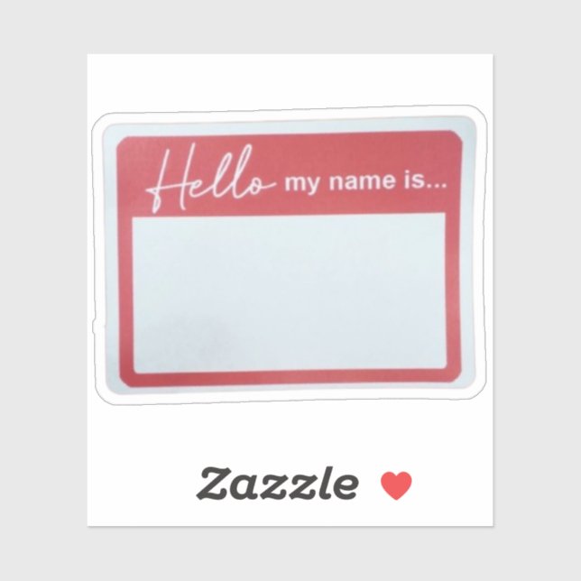 Pegatina Hello My Name Is Sticker (Hoja)