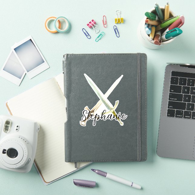 Pegatina HEMA de espadas largas personalizado (Funda para iPad)