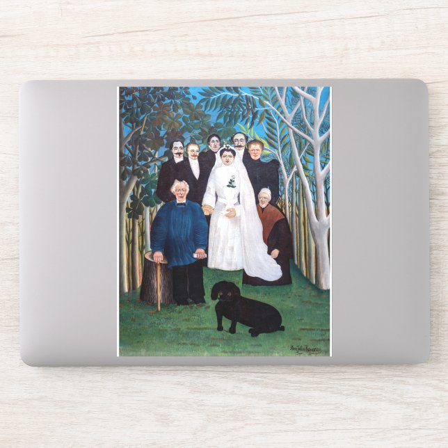 Pegatina Henri Rousseau - La fiesta de la boda (Ordenador)