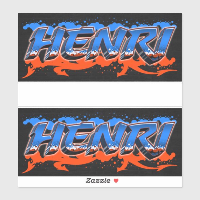 Pegatina Henri Vorname Name Graffiti Aufkleber Sticker (Hoja)