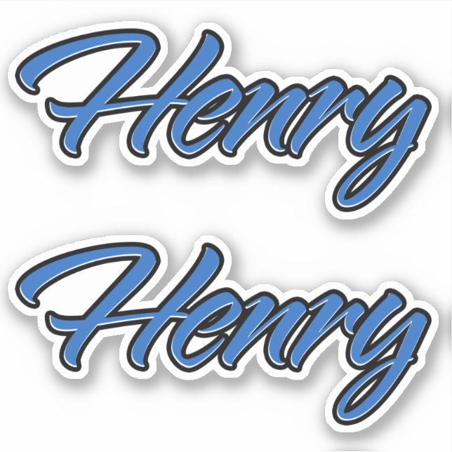 Pegatina Henry Name blue Aufkleber Sticker Stickerset (Anverso)