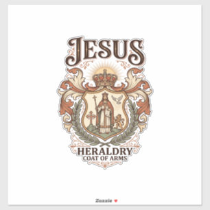 Pegatina Heráldica de Jesús Escudo de Armas Heráldica de Je