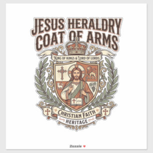 Pegatina Heráldica de Jesús Escudo de Armas Heráldica de Je