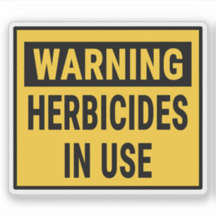 Pegatina Herbicidas De Advertencia En Uso