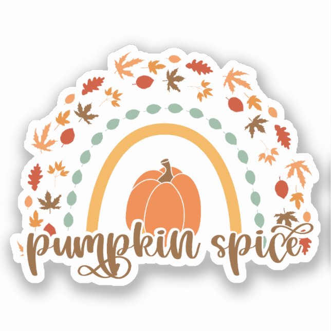 Pegatina Herbst Aufkleber Pumpkin Spice (Anverso)