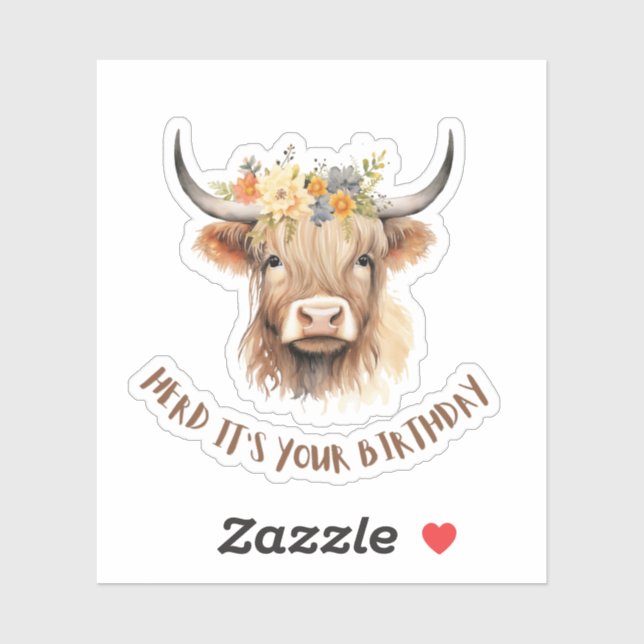 Pegatina Herd es tu cumpleaños (Hoja)