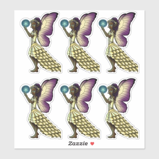 Pegatina Herencias afroamericanas encantadoras (Hoja)