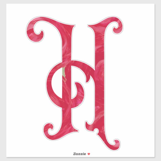 Pegatina HERITAGE -H- rojizo (Hoja)