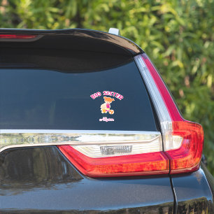 Pegatina Hermana grande con hermano bebé personalizado
