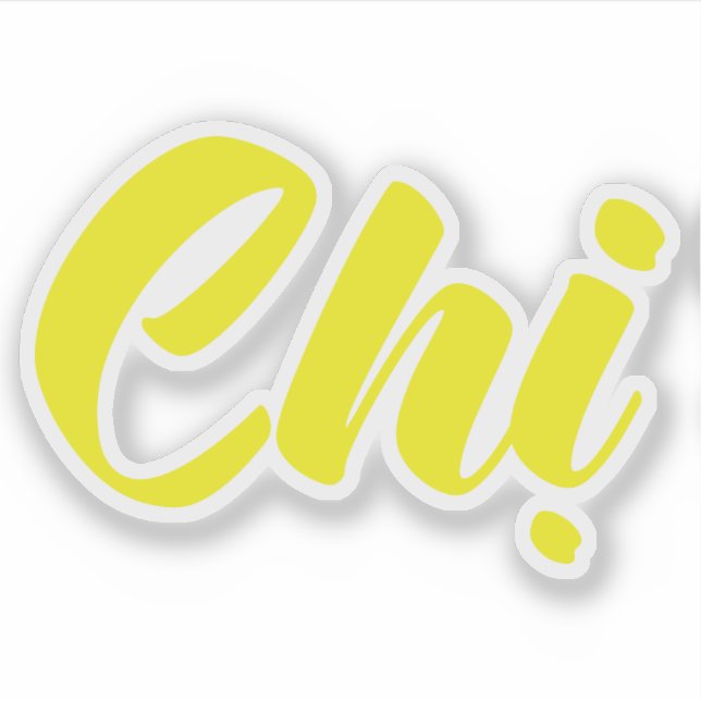 Pegatina Hermana vietnamita - Idioma Chi ~ Tien Viene (Anverso)