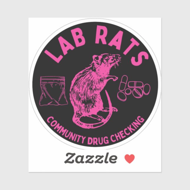 Pegatina Hermanas de Reducción de Daños Logo de Ratas de La (Hoja)