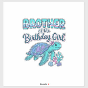 Pegatina Hermano de la Camiseta de Tortuga Marina de la Cum